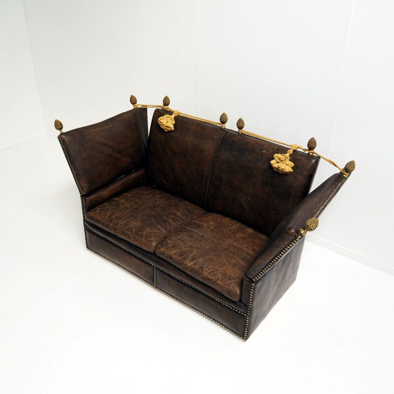 Vintage-Sofa Knole aus Leder