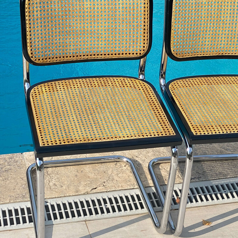 Paire de chaises vintage Cesca B32 de marcel Breuer, Italie