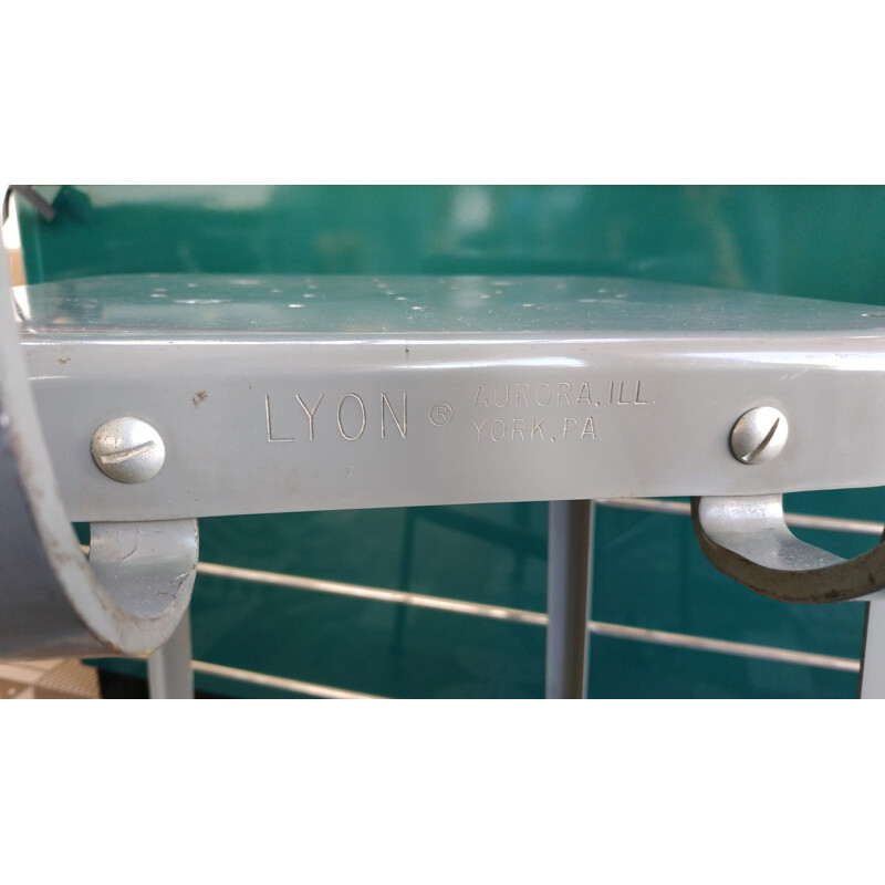 Industrial steel stool by Lyon, USA 1950s