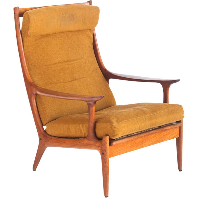 Scandinavian vintage armchair by Edvard Valentinsen for Fraska, Denmark 1960