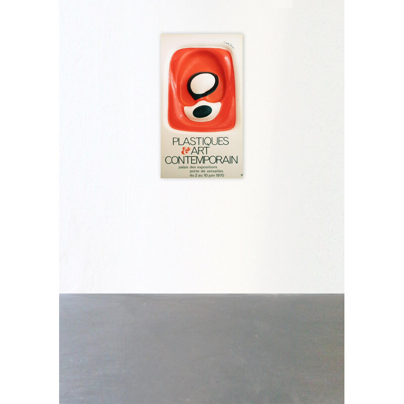 Plastiques & Art contemporain poster in painted ABS, François Cante PACOS - 1970s