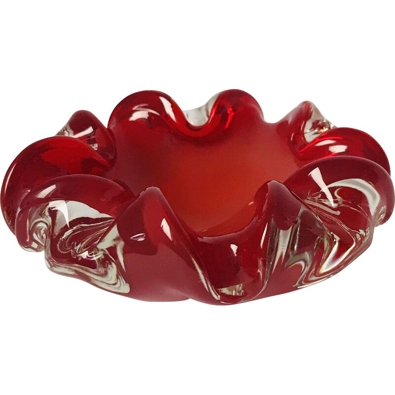 Mid century Murano glass ashtray, Italy 1960s