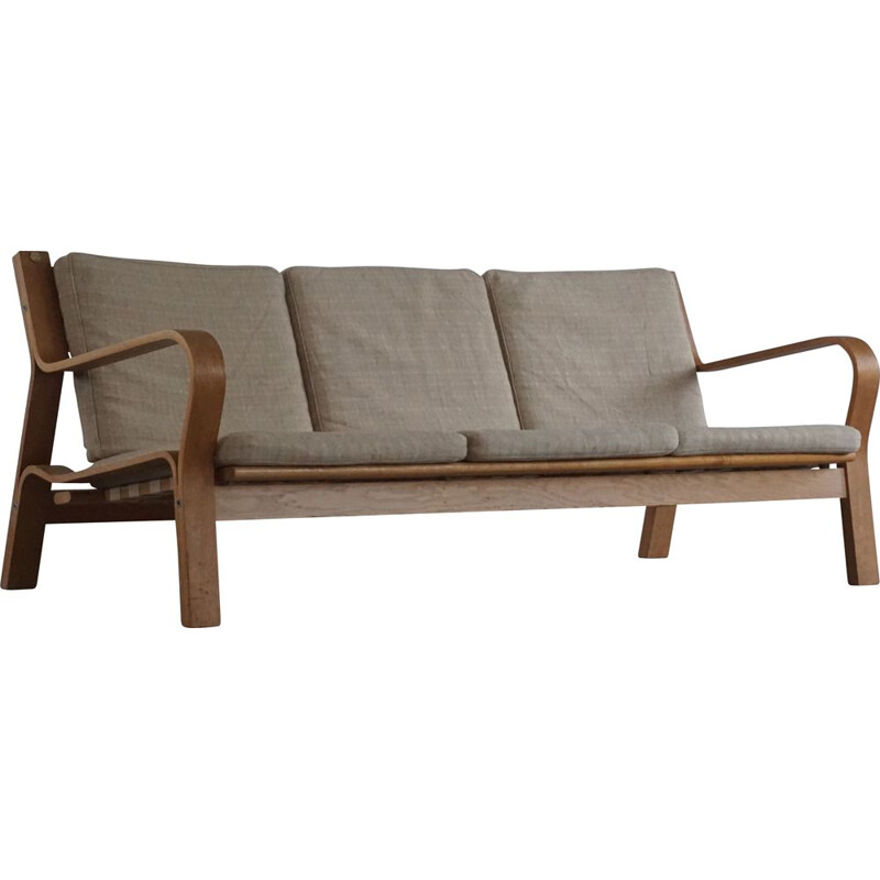 Vintage Danish GE 671 three-seater sofa by Hans J. Wegner for GETAMA, 1960s