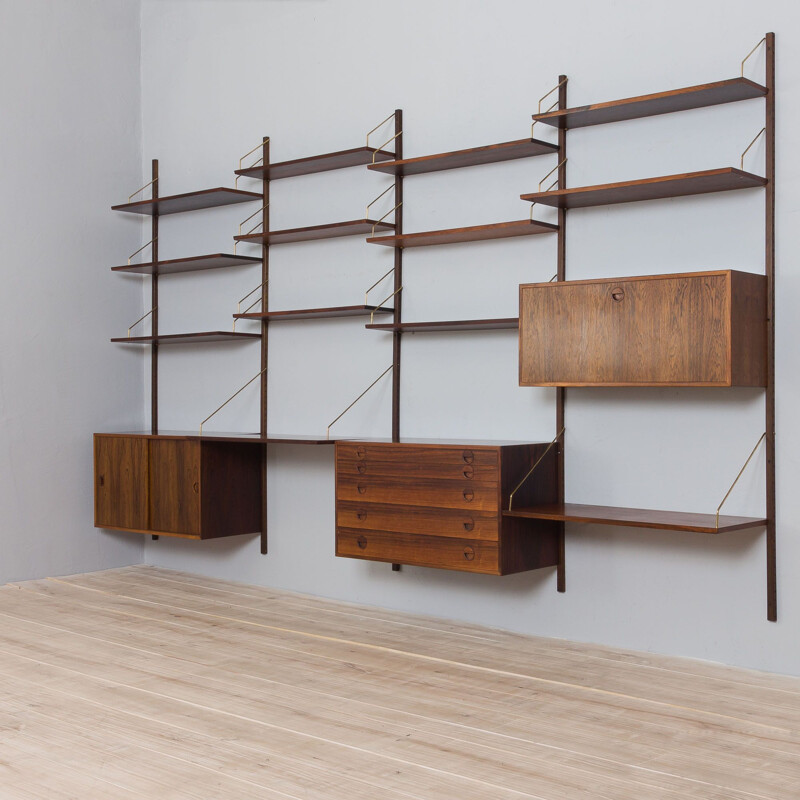 Vintage rosewood wall unit by Thygesen & Sørensen for Hansen and Guldborg, 1960s