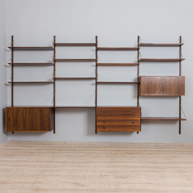 Vintage rosewood wall unit by Thygesen & Sørensen for Hansen and Guldborg, 1960s