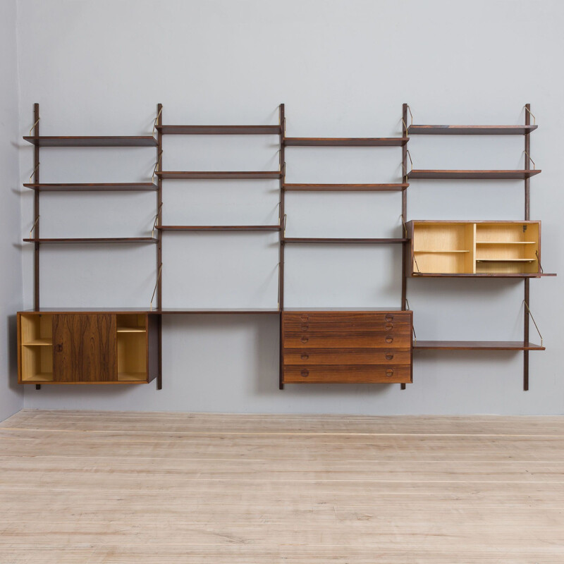 Vintage rosewood wall unit by Thygesen & Sørensen for Hansen and Guldborg, 1960s