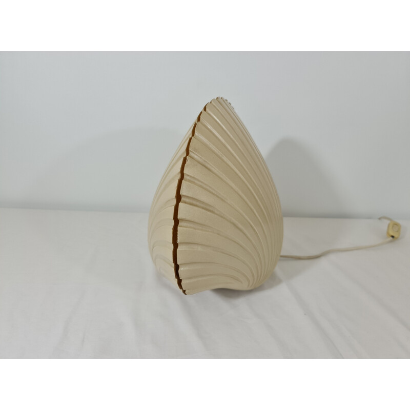 Vintage shell lamp in fiberglass by André Cazenave and Michele Mahé for Atelier A, 1970
