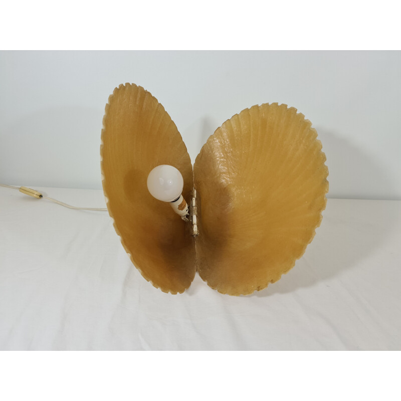 Vintage shell lamp in fiberglass by André Cazenave and Michele Mahé for Atelier A, 1970