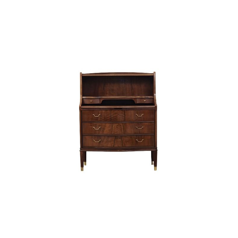 Walnut vintage secretary, Denmark 1960s