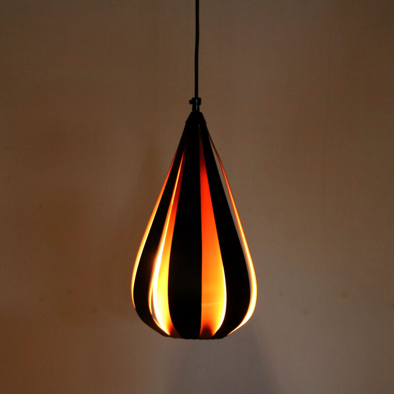 Mid century pendant lamp by Werner Schou for Coronell Elektro, Denmark 1960s