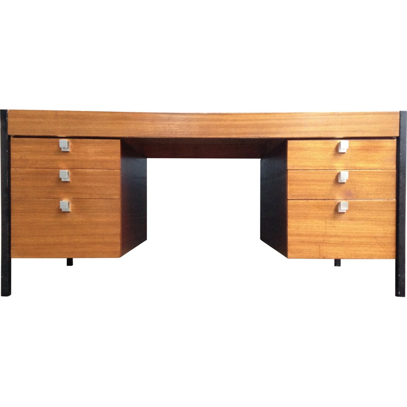 Thonet CM223 desk in wood and metal, Pierre PAULIN - 1960s