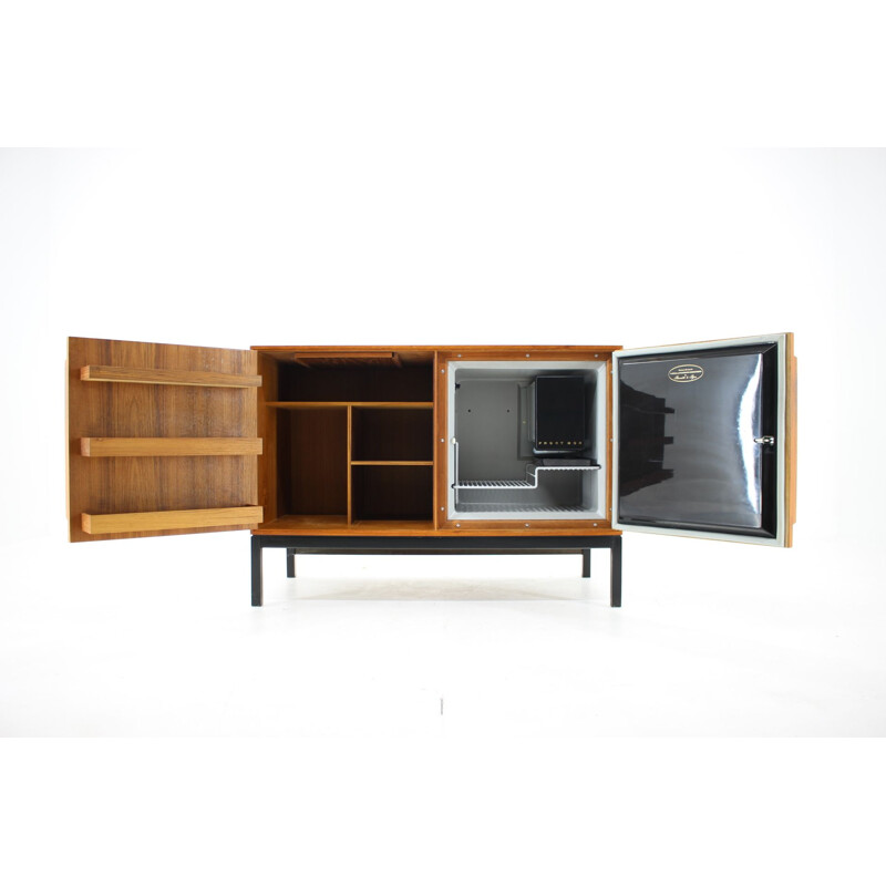 Teak vintage bar by Sigvard Bernadotte for Atlas et Silkeborg Möbelfabrik, Denmark 1960s