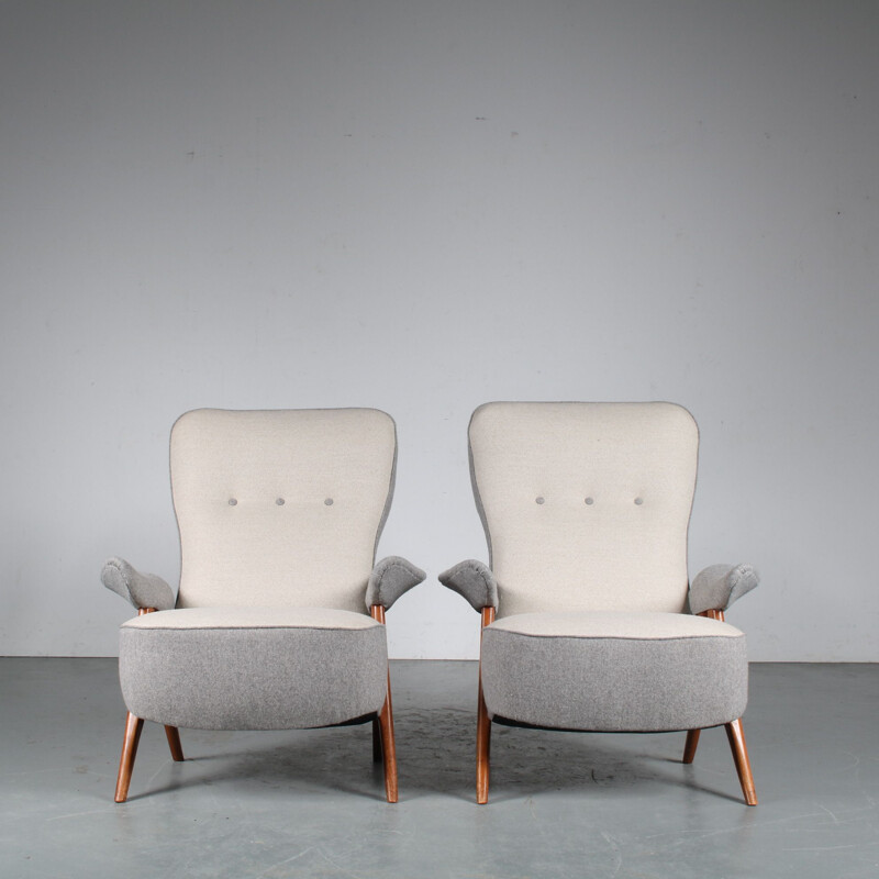 Paire de fauteuils vintage par Theo Ruth pour Artifort, Pays-Bas 1950