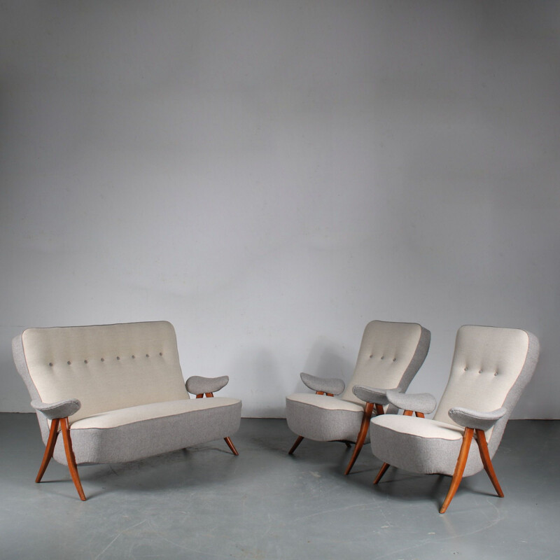 Paire de fauteuils vintage par Theo Ruth pour Artifort, Pays-Bas 1950