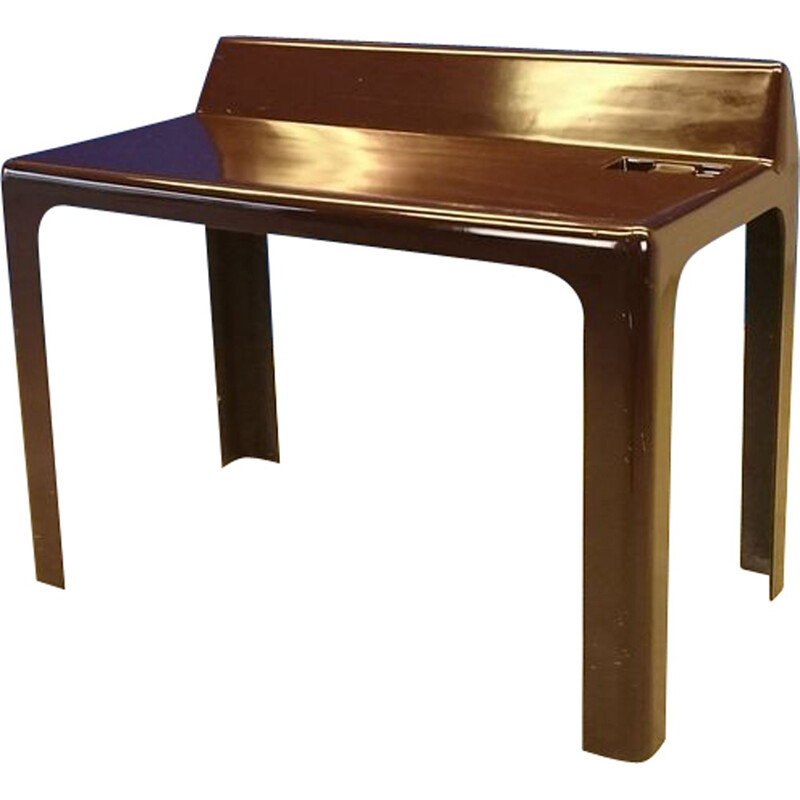 Paulus brown desk in fiberglass, Patrick GINGEMBRE - 1970s