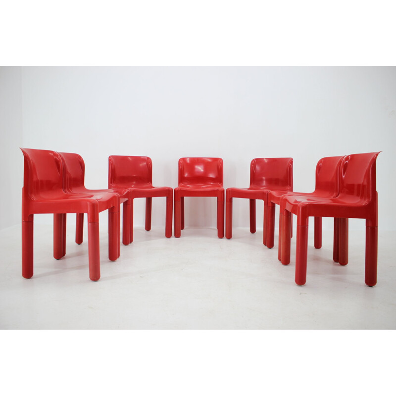 Set of 5 vintage chairs by Carlo Bartoli for Kartell, Italy 1980s