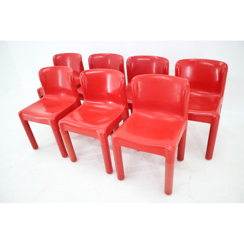 Set of 5 vintage chairs by Carlo Bartoli for Kartell, Italy 1980s