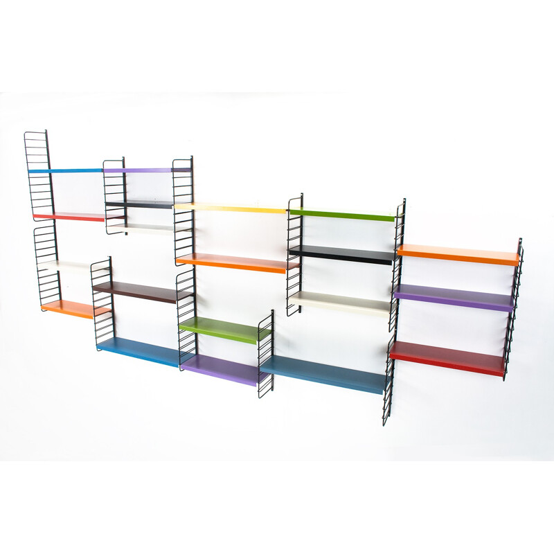 Pilastro modular wall unit in multicolored metal, Tjerk REIJENGA - 1960s