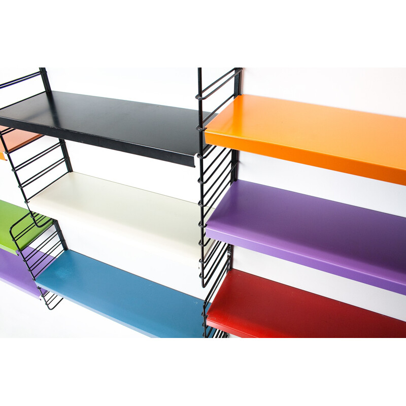 Pilastro modular wall unit in multicolored metal, Tjerk REIJENGA - 1960s