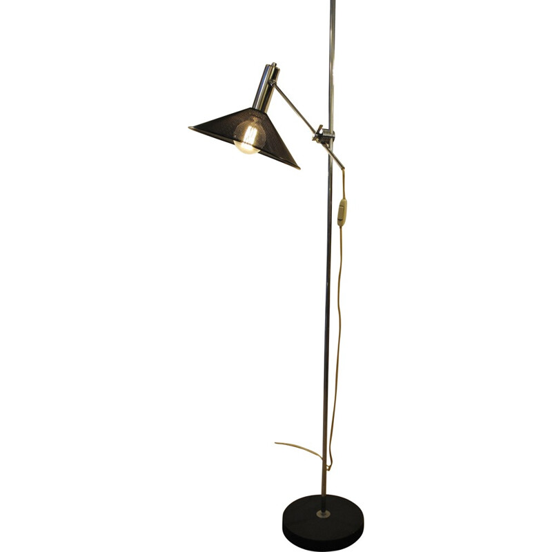 Perfored metal floorlamp, Willem HAGOORT - 1950s