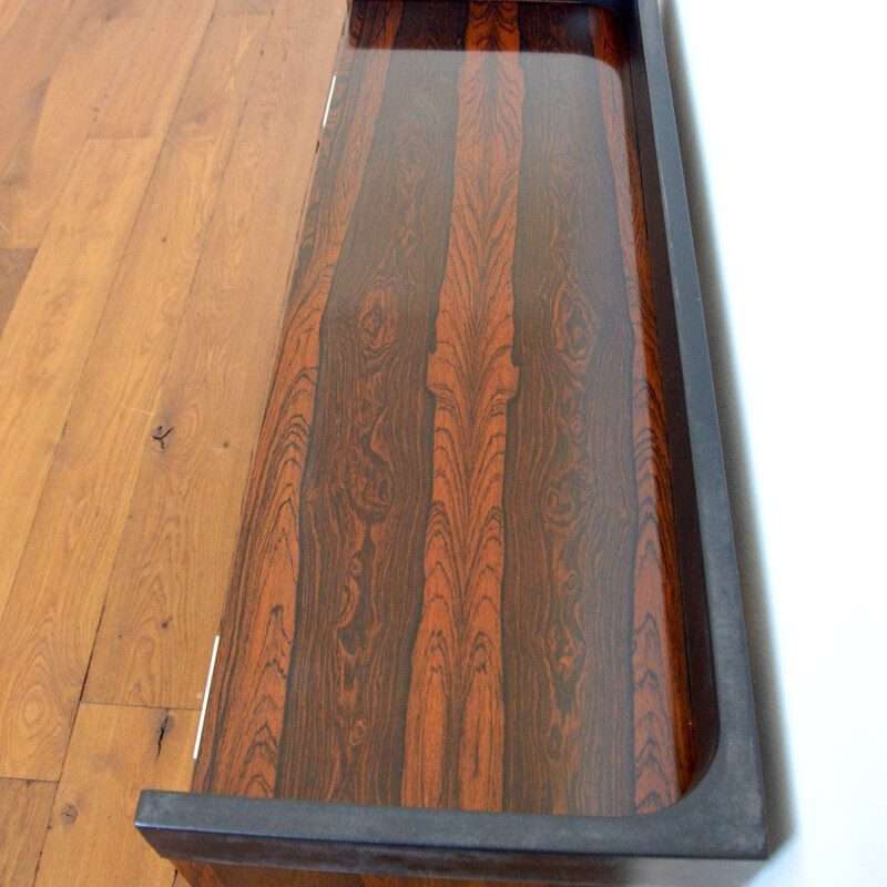 Vintage rosewood veneer console, 1970