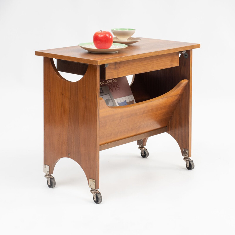 Mid century walnut trolley, 1950s 