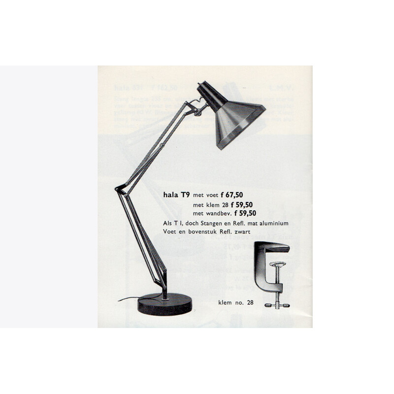Paire de lampes de bureau Hala Zeist industrielles “Angelpoise” en métal - 1960