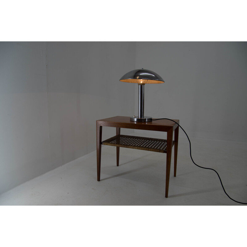Lampe de table vintage en métal chromé de Josef Hurka pour Napako, 1940