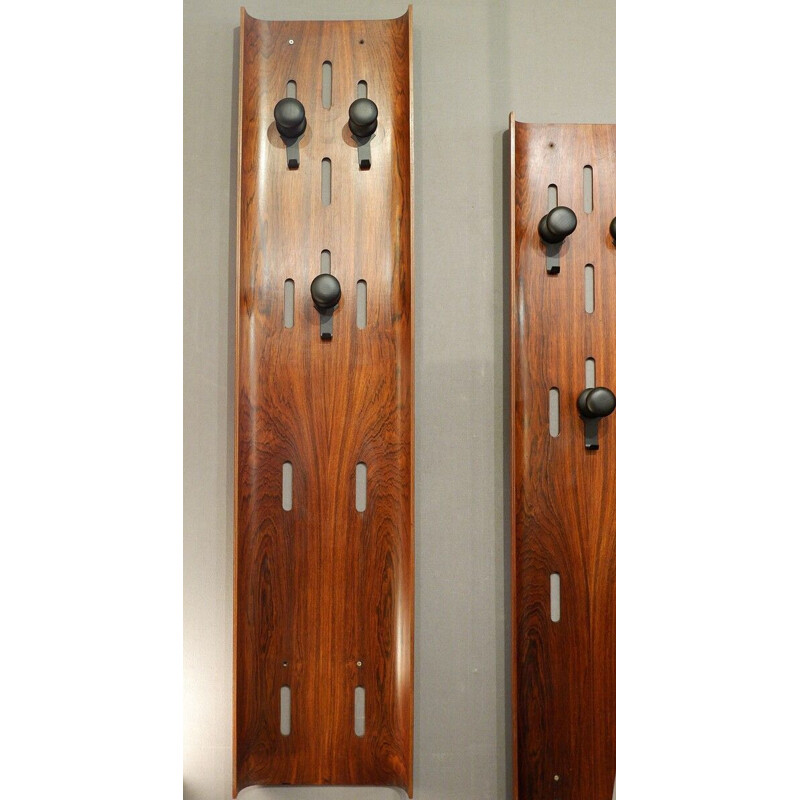 Pair of mid century Italian wall coat racks, Italy 1960