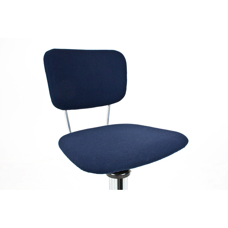 Chaise de bureau industrielle bleue, W.H. GIPSEN - 1930
