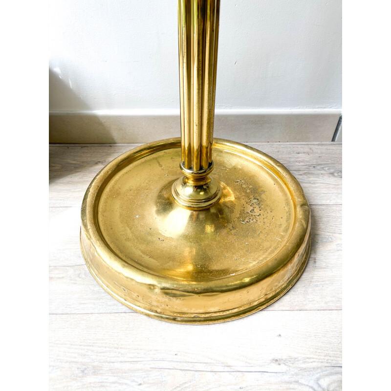 Vintage brass and gilt bronze coat rack, 1960s