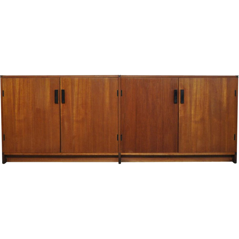 Vintage teak veneer "made to measure" lowboard by Cees Braakman for Pastoe, 1970s