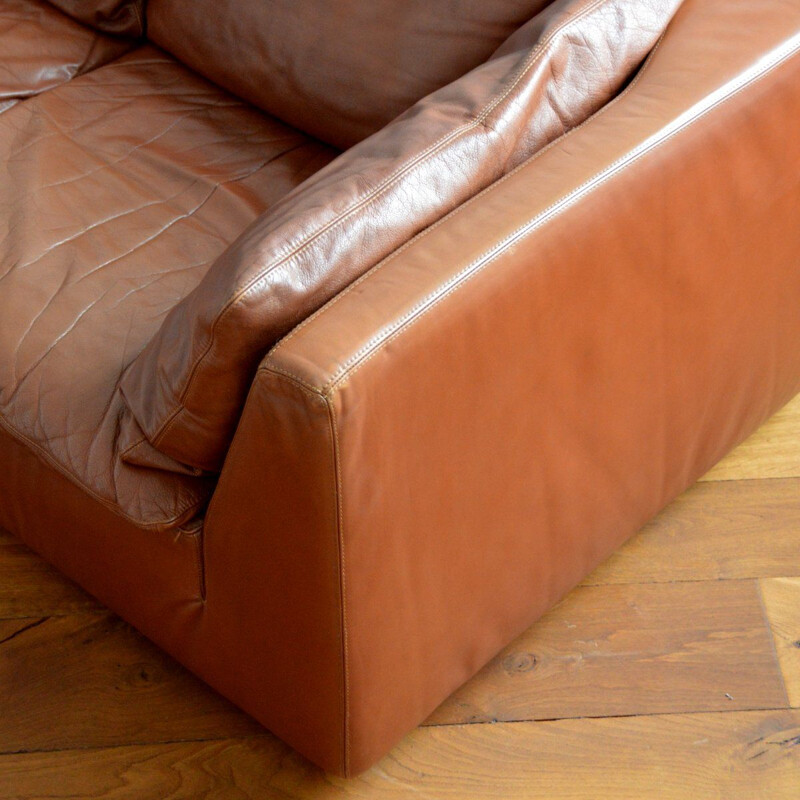 Vintage leather sofa by Leolux, Netherlands 1970