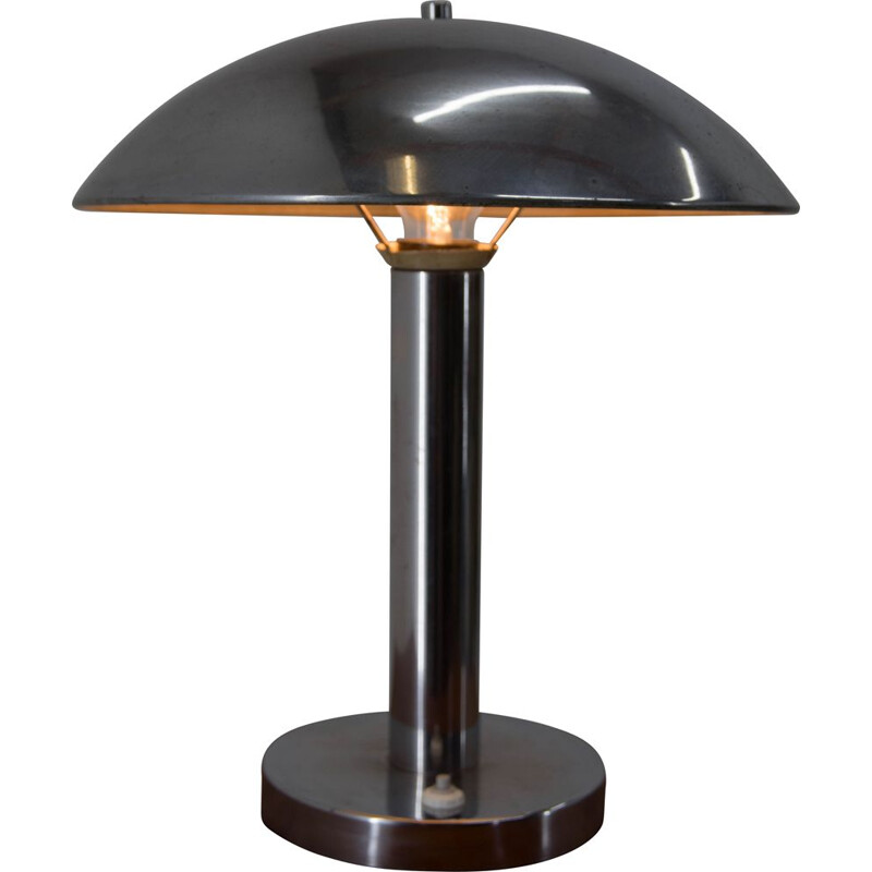 Lampe de table vintage en métal chromé de Josef Hurka pour Napako, 1940