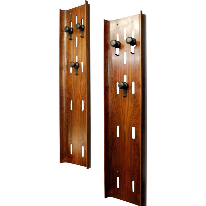 Pair of mid century Italian wall coat racks, Italy 1960