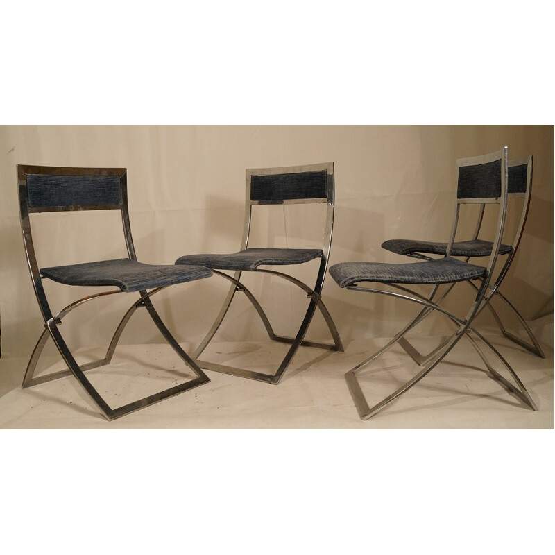 Suite of 4 "Luisa" chairs, Marcello CUNEO - 1970s