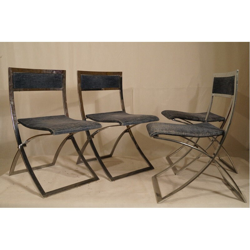 Suite of 4 "Luisa" chairs, Marcello CUNEO - 1970s