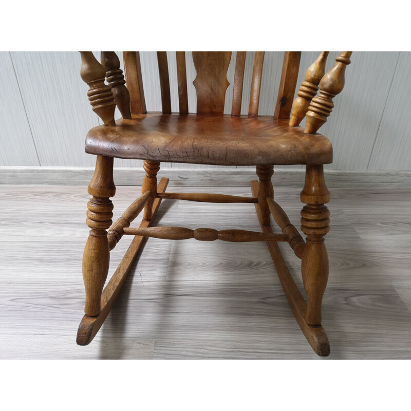 Mid-century wooden rocking chair