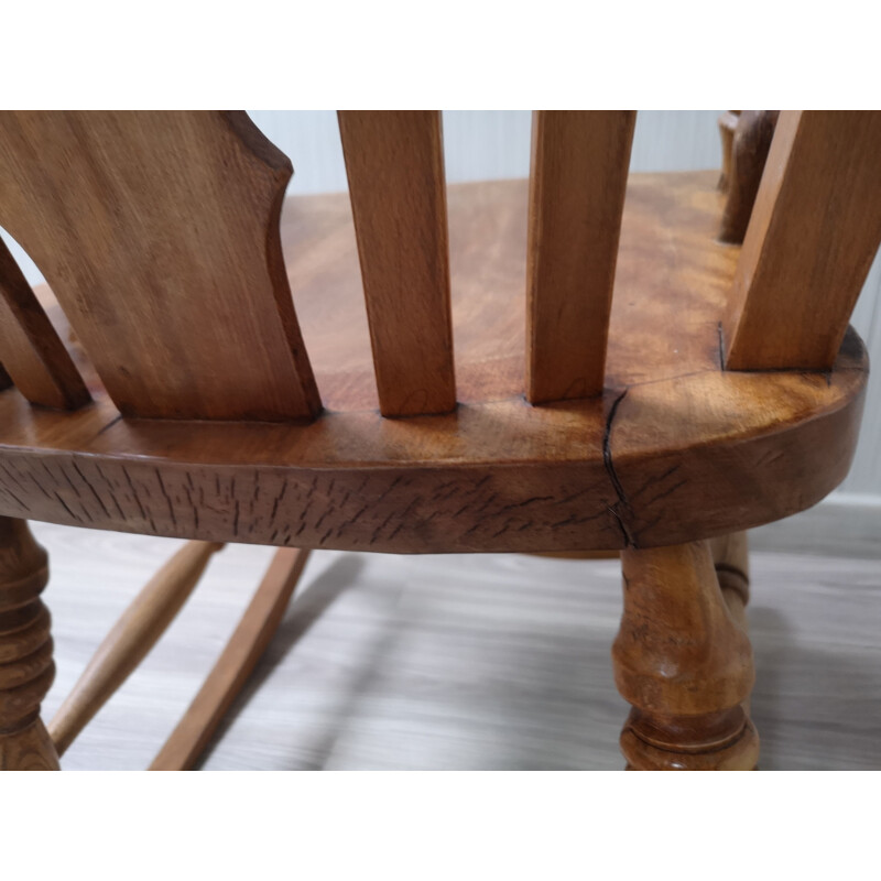 Mid-century wooden rocking chair