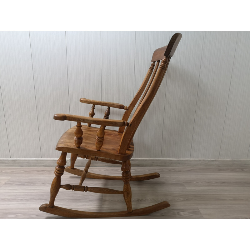 Mid-century wooden rocking chair