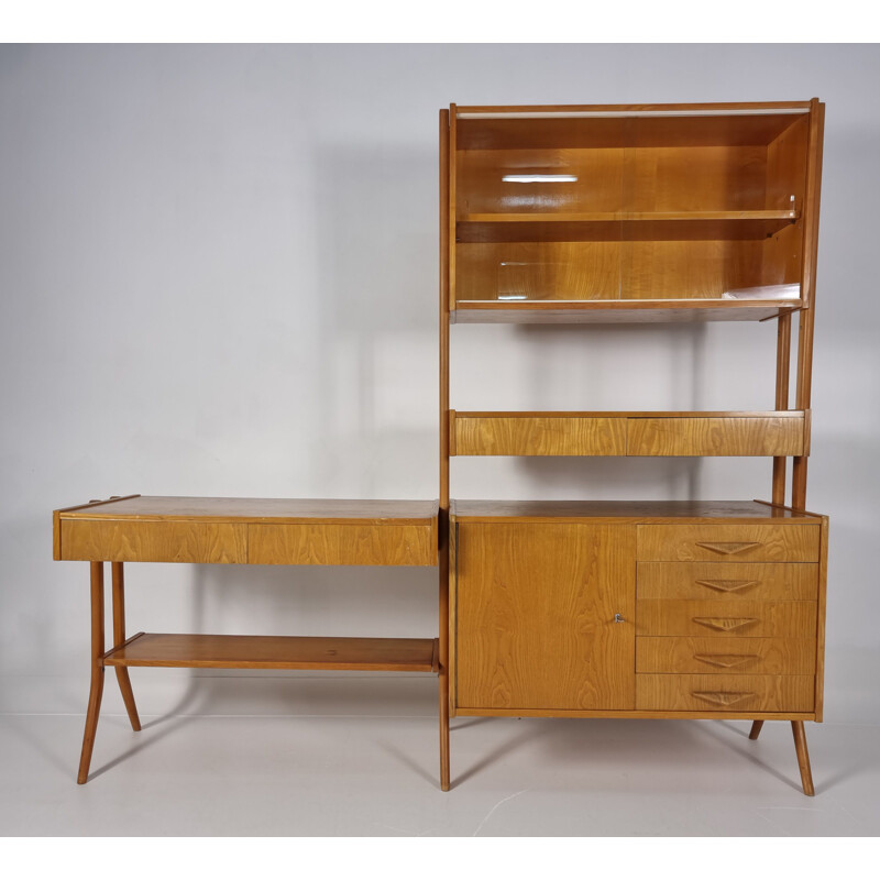 Mid century desk with shelf by František Jirák, Czechoslovakia 1970s