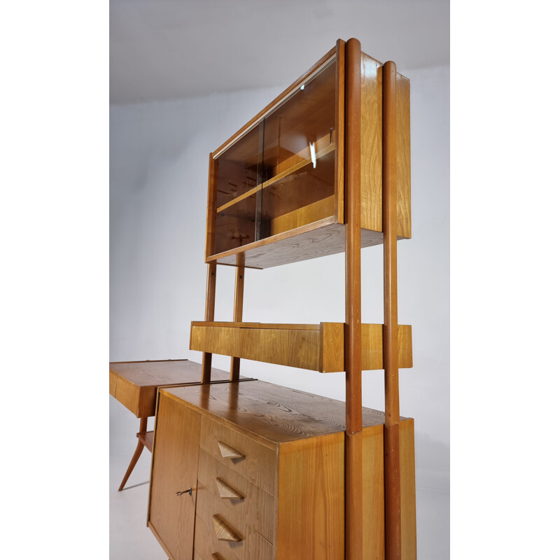 Mid century desk with shelf by František Jirák, Czechoslovakia 1970s