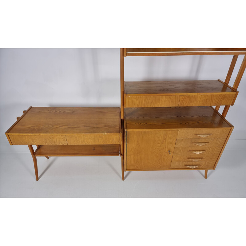 Mid century desk with shelf by František Jirák, Czechoslovakia 1970s