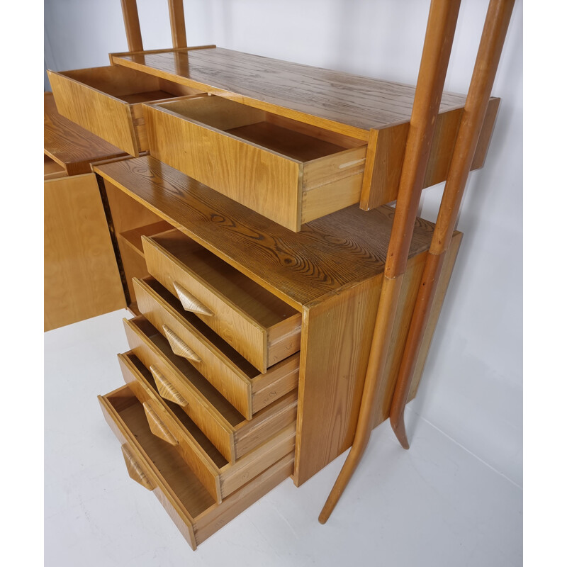 Mid century desk with shelf by František Jirák, Czechoslovakia 1970s