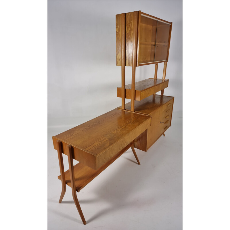 Mid century desk with shelf by František Jirák, Czechoslovakia 1970s