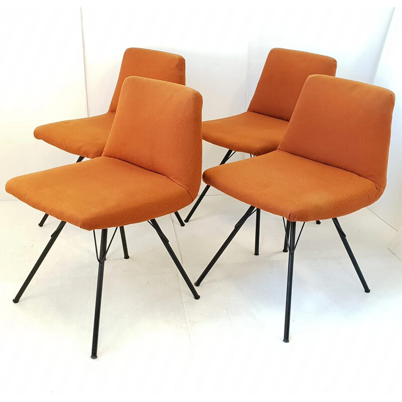 Set of 4 vintage armchairs by Gérard Guermonprez