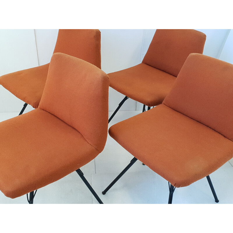 Set of 4 vintage armchairs by Gérard Guermonprez