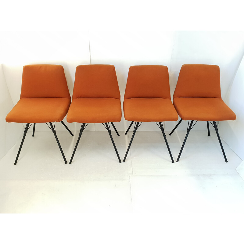 Set of 4 vintage armchairs by Gérard Guermonprez