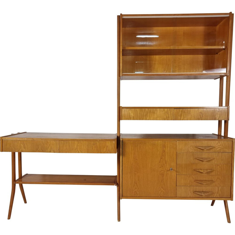 Mid century desk with shelf by František Jirák, Czechoslovakia 1970s