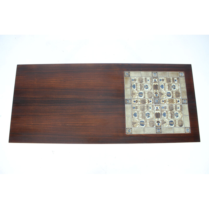 Vintage rosewood tiles coffee table by Severin Hansen, Denmark 1960s